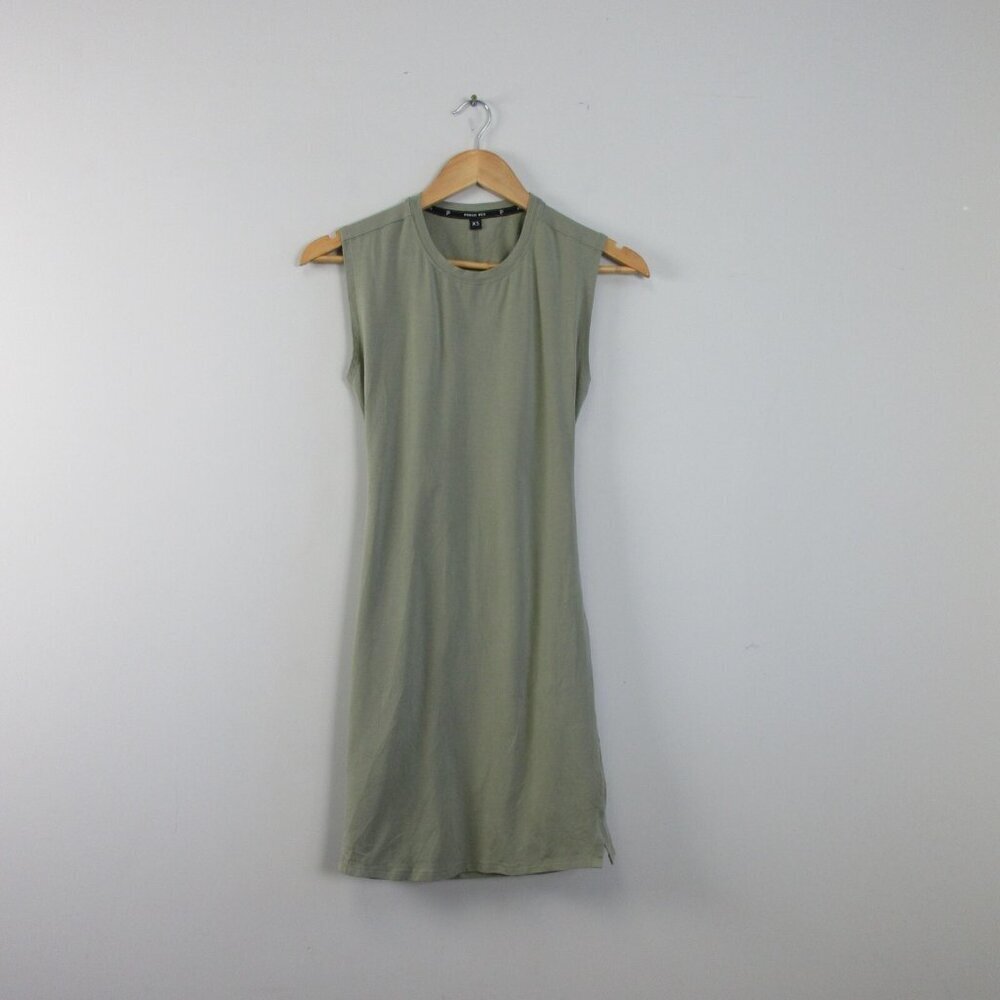 Public Rec Go To Tank Dress XS Green Open Back Pima Cotton Golf Athletic 200